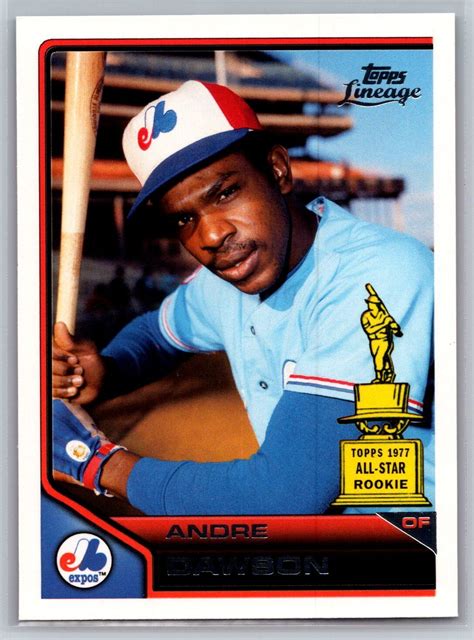 Topps Lineage Andre Dawson Gold Rookie Cup Montreal Expos Ebay