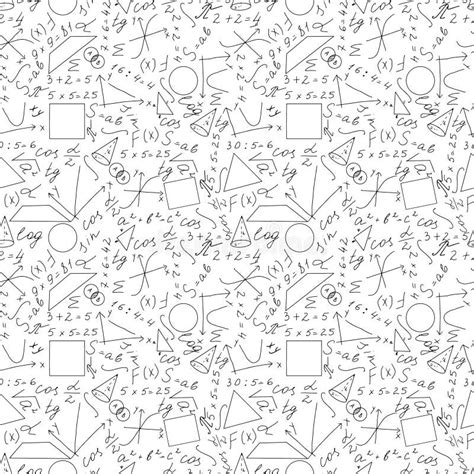 Matematica Struttura Fisica Senza Saldatura Su Fondo Bianco Formule