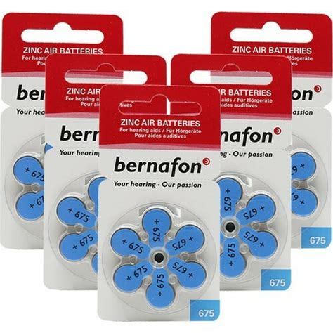 Bernafon Zinc Air Hearing Aid Batteries Size 10 13 312 675 6