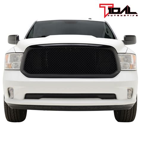 Eag Mesh Grille Abs Replacement Matte Black Fit For 13 18 Dodge Ram 1500