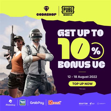 Pubg Mobile Get Up To Bonus Uc Codashop Blog My