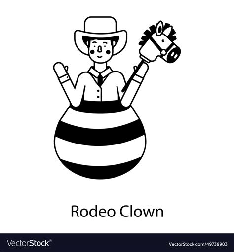 Rodeo clown Royalty Free Vector Image - VectorStock