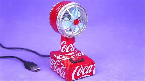 Increíble Mini Ventilador USB hecho con motor y latas de refresco YouTube