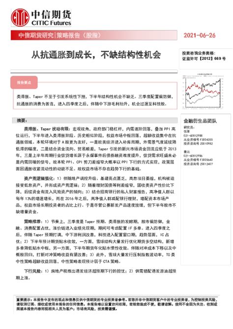 策略报告（股指）：从抗通胀到成长，不缺结构性机会