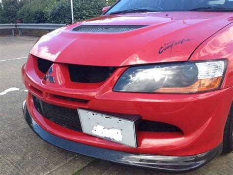 Do Luck Style Carbon Fiber Front Bumper Lip For Mitsubishi Lancer Evo 8 Evolution Viii Mr Ct