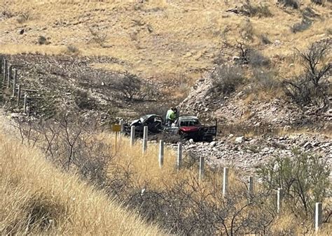 Calcinados Dos Veh Culos Tras Choque En Carretera Meoqui Chihuahua