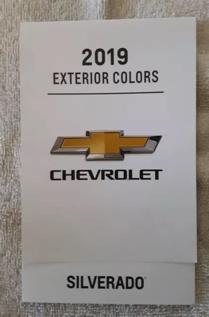 Chevrolet Silverado Dealership Exterior Color Paint Chart New Ebay