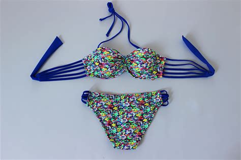 Women Sexy Multi Rope Swimsuit Swimwear Bikini Blue On Luulla