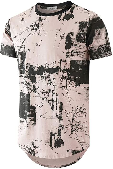 Kliegou Mens Hipster Hip Hop Ripped T Shirt