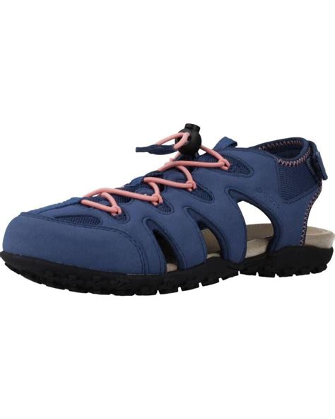 Sandalias De Mujer Geox D Sand Strel B Azul