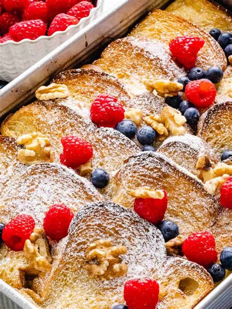 Baked French Toast Casserole Make Ahead Recipe Drive Me Hungry