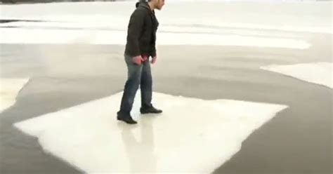 fail man   jump   sheet  ice    video