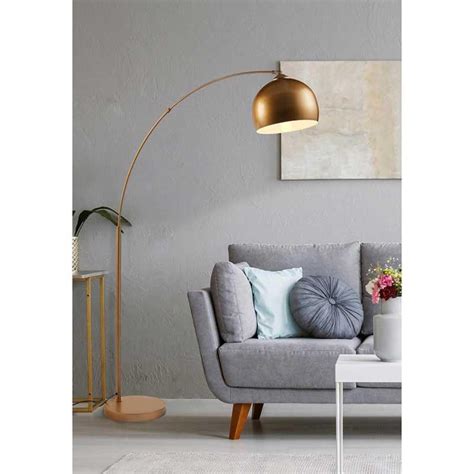 Lampadaire Design Arc Abat Jour Structure Et Socle En M Tal Dor De