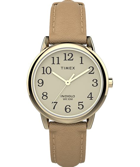 Easy Reader Mm Leather Strap Watch Timex Us