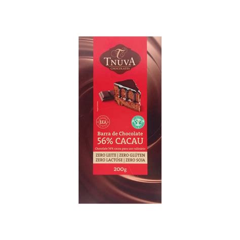 Barra Chocolate Meio Amargo 56 Cacau Sem Lactose Tnuva 200g Submarino