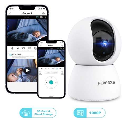 Febfoxs Baby Monitor Security Camera WiFi Indoor Camera 360 Degree