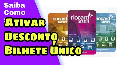 TUTORIAL Como ATIVAR a Função Bilhete Unico dos Cartões RioCard Mais