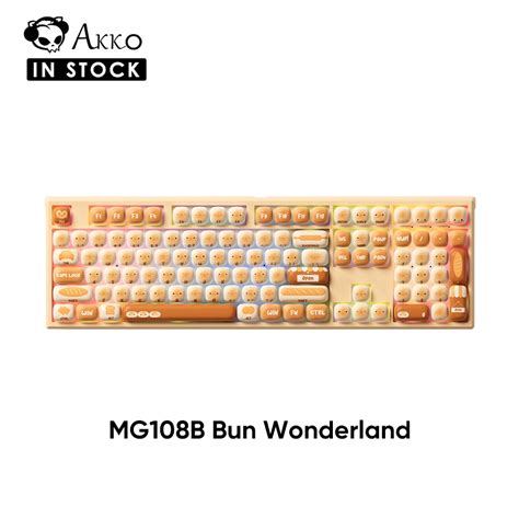 Akko X MonsGeek MG108B Bun Wonderland Multi Modes Mechanical Keyboard With Hot Swappable RGB MOG