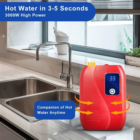 Portable V Instant Electric Tankless Hot Water Heater Kitchen Under Sink Water Heater