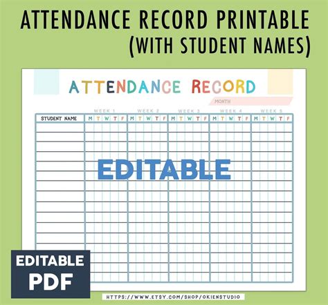 Editable Homeschool Attendance Sheet, Teacher Log, Digital Tracker ...