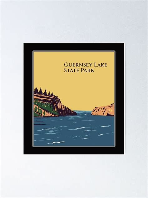 Guernsey Lake Michigan State Park Vintage Wpa Design Poster For Sale