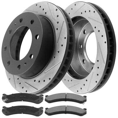 Front Brake Rotors Brake Pads For Chevy Gmc Sierra Silverado Hd