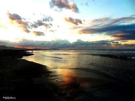 Sunset In Lingayen Mjg Galeno Flickr