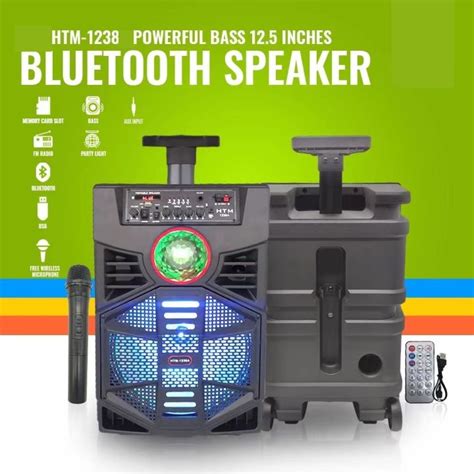 Htm Digital Inches Karaoke Trolley Bluetooth Speaker With