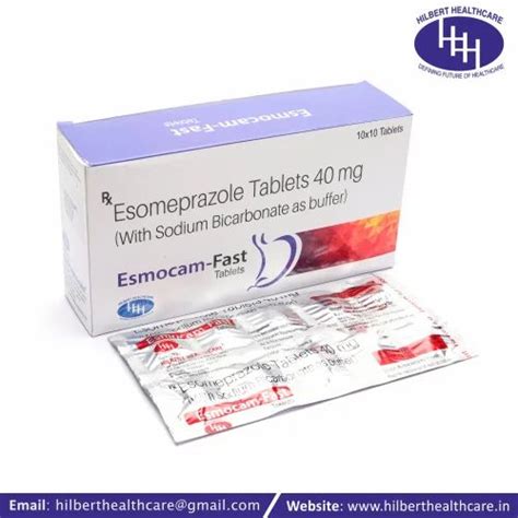 Esomeprazole Sodium 40mg Sodium Bicarbonate As Buffer Tablets At Rs