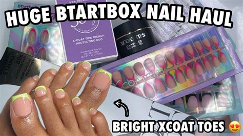 Huge BTARTBOX Nail Haul Trying The NEW Viral Long French Tip X Coat