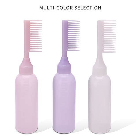 Cengzishu Root Comb Applicator Bottle Hair Dye Applicator Brush 3 Pack