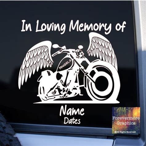 In Loving Memory Vinyl Car Decal Personalized Etsy