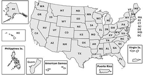 United States Map With Territories - Map