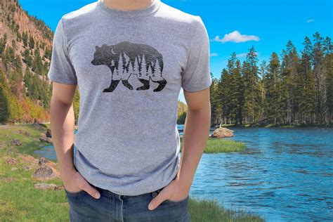 Black Bear Shirt Papa Bear Shirt Mens Bear Tshirt Bear Etsy