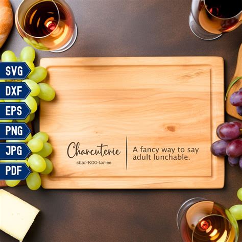 Charcuterie Board Svg File Adult Lunchable Wine And Cheese Etsy