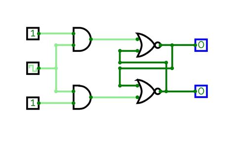 CircuitVerse SR Flip Flops Using AND And NOR Gates