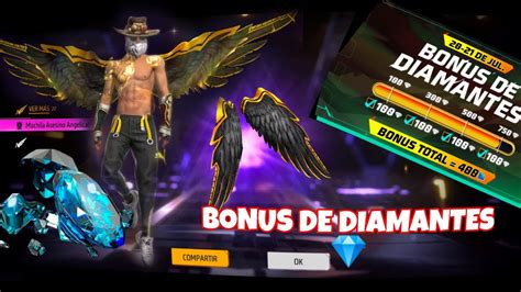 RECARGA DOBLE DE DIAMANTES COMO OBTENER EL EMOTE NACE UN ANGEL EN