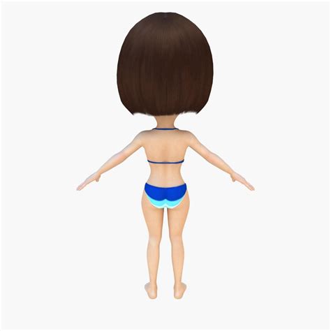 Joven Dama En Bikini Modelo D Fbx Max Obj Free D