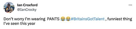 Britain S Got Talent Fans Left In Hysterics Over Seemingly Naked Comedian Daily Mail Online