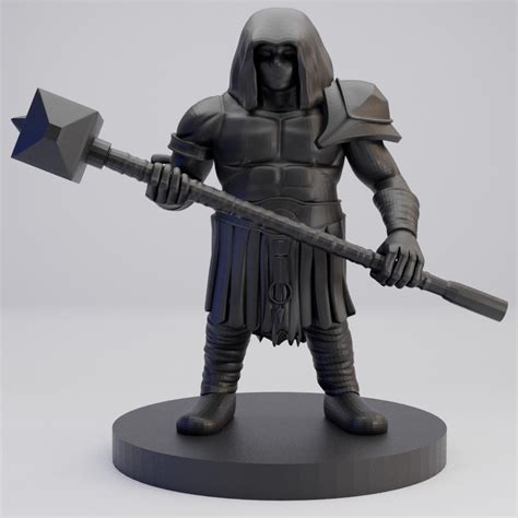 Hot Goblin Dwarf Barbarian With Maul And Mask