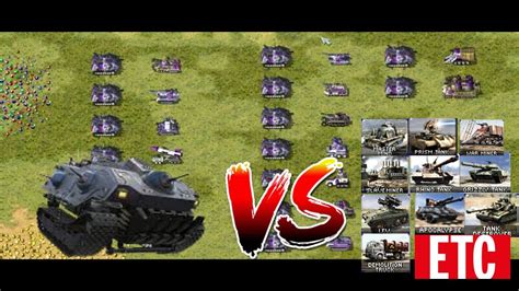 RED ALERT 2 BATTLE FORTRESS VS ALL TANKS YouTube