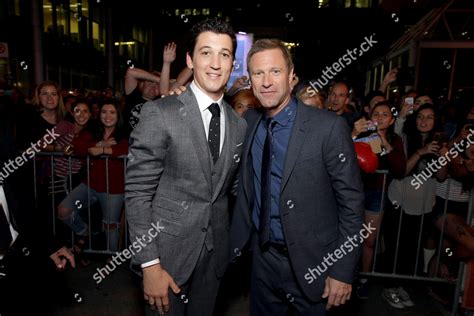 Miles Teller Aaron Eckhart Editorial Stock Photo Stock Image