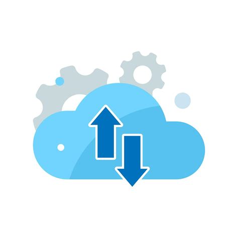 Process Of Transferring Data To The Cloud Server Concept Illustration