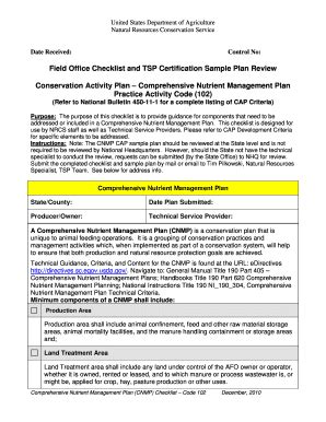 Fillable Online Nrcs Usda Comprehensive Nutrient Management Natural