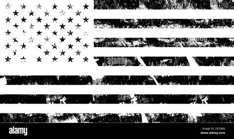 Grunge Usa Flag Distressed American Flag Vector Illustration Stock