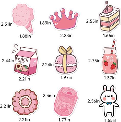 50 Cute Waterproof Vinyl Stickers for Kids & Girls - VSCO Aesthetic ...