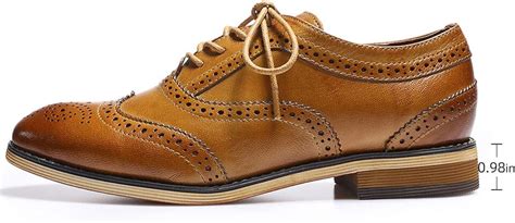 Mona Flying Women S Leather Perforated Lace Up Oxfords Brogue Wingtip