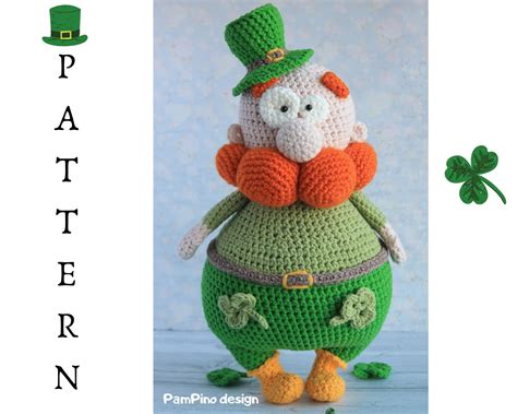 St Patrick S Day Gnome Crochet Pattern Leprechaun Etsy