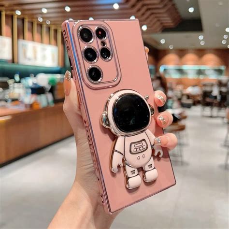 3d Astronaut Phone Case With Holder For Samsung S23 S22 S21