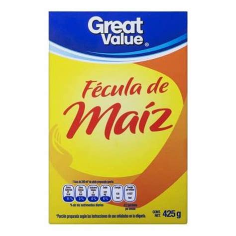 Great Value Cornstarch 15 oz Fécula de maíz Great Value 425 g